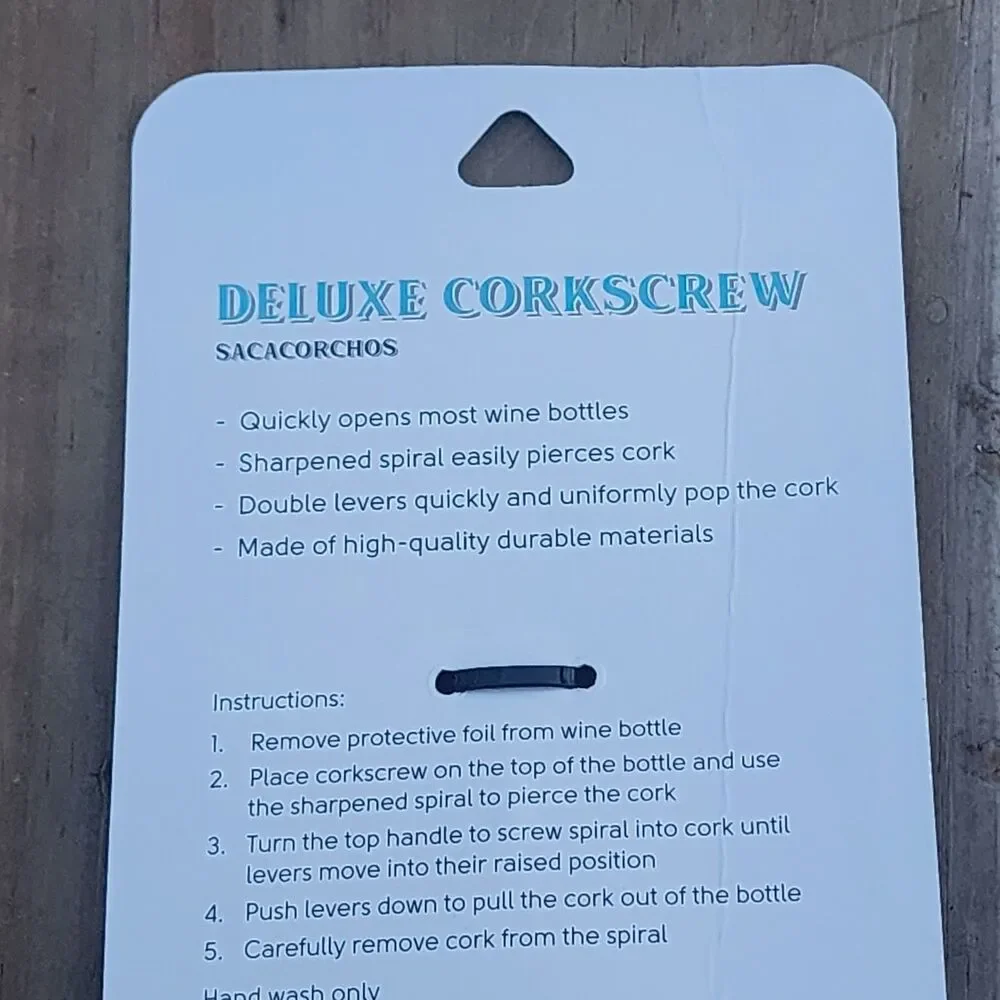 NWT The Bar Wine Bottle Opener Winged Corkscrew Professional Grade Heavy Duty